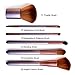 Mooxury Makeup Brushes Set professional Synthetic Kabuki Cosmetic Brushes Kit with Brown Case Bag - 6 Pcs