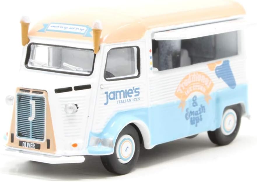 Oxford Diecast 1:76 Citroen H Catering Van Collectable model 76CIT001, Frothy Pink, Pale Blue, White, Silver, Medium