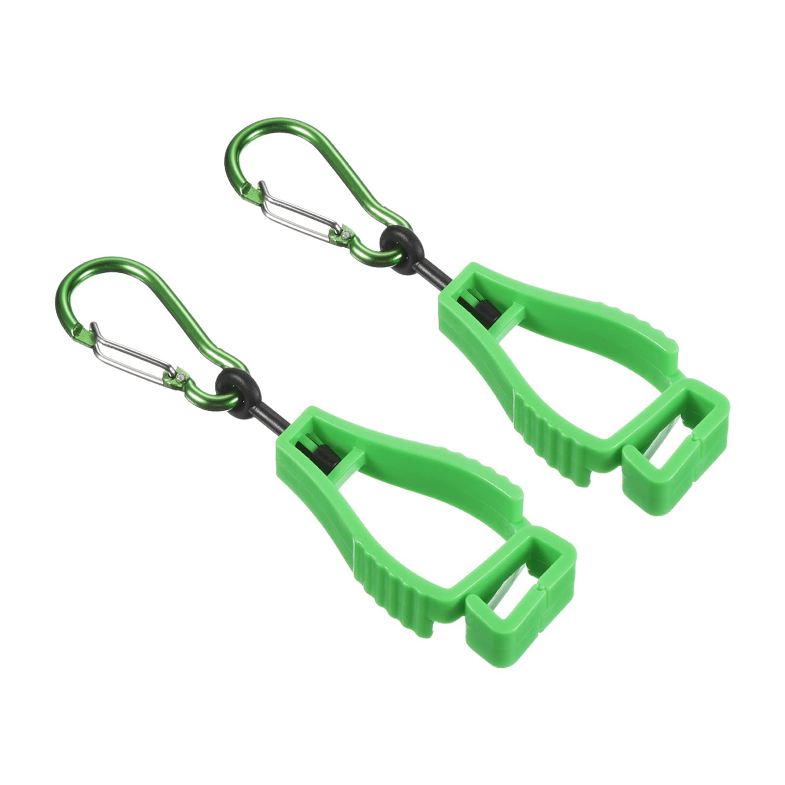 PATIKIL Glove Keeper, 2 Pack Gloves Grabber Catcher Prevent Losing Hook Clips Holder Helmet Hanger for Construction Workshop, Green