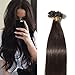 U Tip Human Hair Extensions 100 Strands Keratin Pre Bonded U/Nail Tip 100% Remy Real Human Hair Soft Silky Straight 18