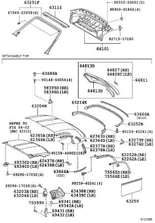 Amazon Toyota トヨタ 純正部品 リムーバブルルーフ パネルsub Assy エムアールエス 品番634 インテリアパネル 車 バイク