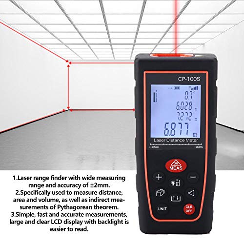 Distance Meter, Digital Rangefinder Distance Meter Range Finder Tape Distance Measure for You(100M) - Thumbnail 2