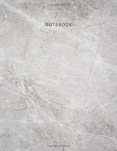 Notebook: Bright White Marble Composition Notebook - Large 8.5 x 11 - College Ruled 110 Pages Paperback โ June 28, 2019