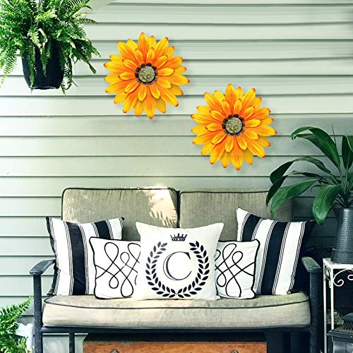 Sunflower Metal Flowers Wall Decor Metal Wall Art Decorations Hanging For Indoor Outdoor Home Bathroom Kitchen Dining Room Bedroom Porch Hallway Or Wall Sculptures 12 Inch Pricepulse
