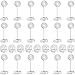 FOMTOR 20 Pack Place Card Holder Table Number Holders Table Picture Holder Wire Photo Holder for Wedding, Party, Banquet, Baby Shower, Office(Silver)