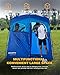 KingCamp 2-Room Easy Up Portable Dressing Changing Room Shower Privacy Shelter Tent with Rain Fly (2 Room Support 2.6 Gallon)
