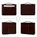 Leathario File Folder Padfolio Writing Pad Business Presentation Folder Portfolio (Brown-011)
