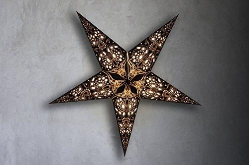 GalaxyArts - Maharani (Black) - Paper Star Lantern - Handmade