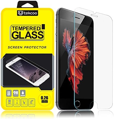 iPhone 6S Plus Screen Protector, Tekcoo iPhone 6 Plus / iPhone 6S Plus (5.5 inch) Premium 9H Anti-Scratch HD Tempered Glass Screen Protector Skin [3D Touch Compatible] [Rounded Edge Design] With Kits