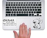 Stitch Ohana Means Family Disney - Trackpad Apple Macbook Laptop Vinyl Sticker Decal