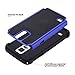 ULAK Galaxy S5 Case, Knox Armor Slim Shockproof Hybrid Silicone Rugged Rubber Hard PC Shell Protective Grip Cover for Samsung Galaxy S5 S V I9600 Black/Blue