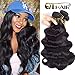 QTHAIR 16A Virgin Brazilian Body Wave Human Hair 3 Bundles (12 12 12,300g,Natural Black) 100% Unprocessed Body Wave Brazilian Human Hair Weave Extensions for African Americans Women