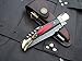 DKC Knives (31 5/18) DKC-785 Rainbow Laguiole Damascus Steel Folding Pocket Knife Colored Ebony Wood 3.7 oz 8.5