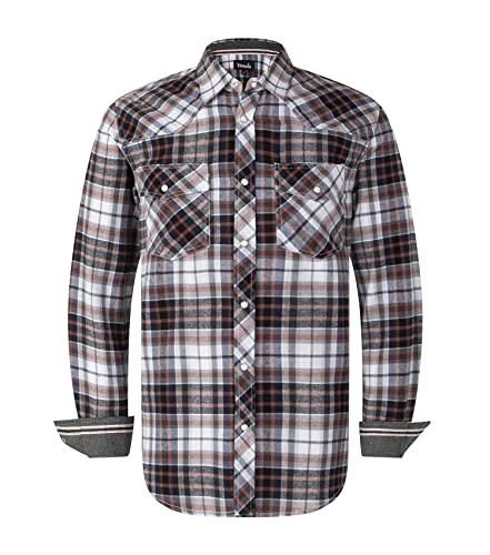 MEN’S WESTERN SNAP CASUAL SHIRT TWO POCKET LONG...