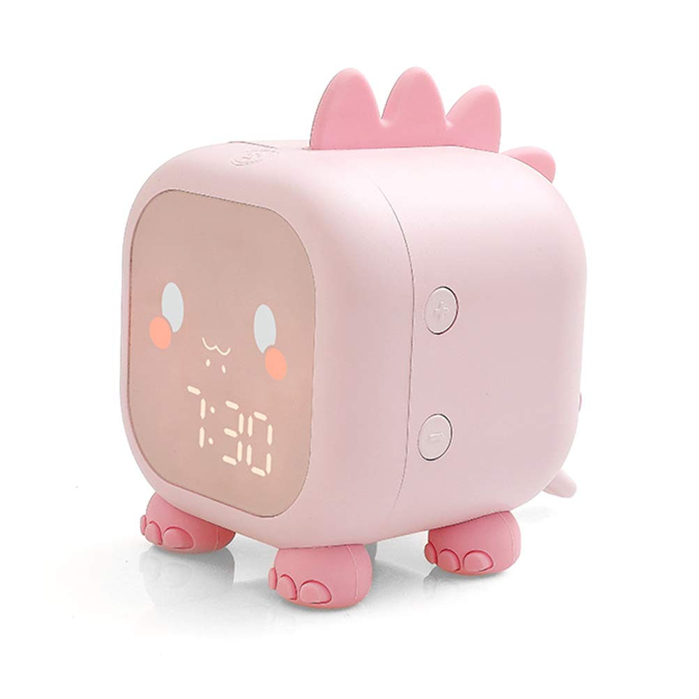 Ayaaa Children's alarm clock light alarm clock, children's alarm clock cute dinosaur digital alarm clock for children nightstand children's sleep trainer, wake-up light and night light