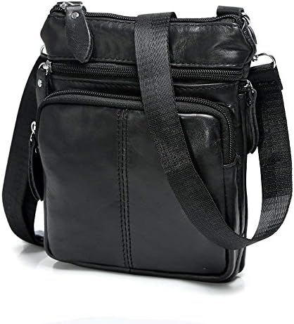 Genuine Cowhide Leather Shoulder Bag Messenger Crossbody Bag for Men