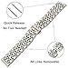 TRUMiRR for Samsung Galaxy Watch 46mm Bands, 22mm Solid Quick Release Watch Band Metal Stainless Steel Butterfly Buckle Strap for Gear S3 Classic Frontier, Gear 2 R380 R381 R382 Smartwatch,Silver
