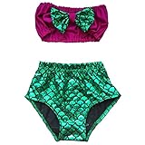 Jastore Baby Girls 2pcs Bow-knot Mermaid Bikini Set Swimwear Swimsuit