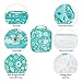 Reinforced Water Resistant School Backpack and Insulated Lunch Bag Set - Teal Floral Motif