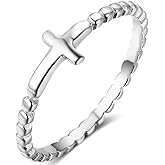 Jude Jewelers Stainless Steel Christian Sideways Cross Religious Ring Promise Statement Wedding Engagement