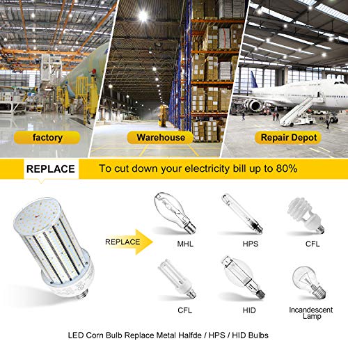 100 Watt LED Corn Cob Light Replace 400W Metal Halide E39 Mogul Base