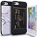 TORU [CX PRO] Wallet Cover Designed for iPhone 5 / iPhone 5S / iPhone SE 2016 case with Card Holder & Mirror - Marble