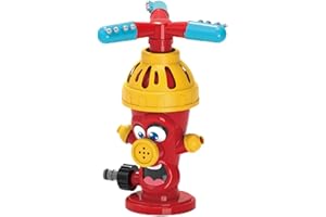Outdoor Water Sprinkler for Kids | Cute Summer Fire Hydrant Shape Sprinkler Toy - Backyard Rotating, Splashing Toy for Summer