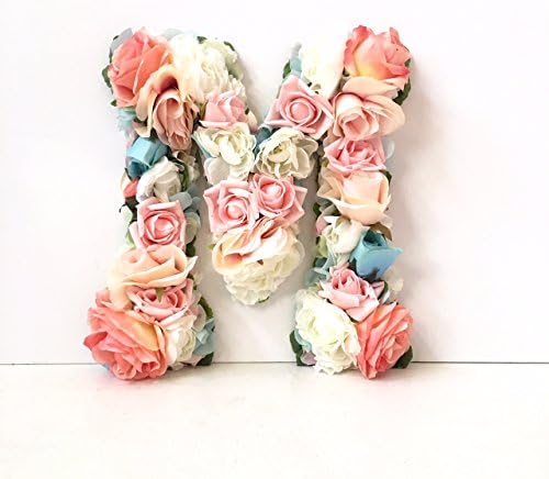 Nursery Wall letter, Large Wall Letter, Your Choice of Floral Colors, 13.5", 18", 23", Hanging