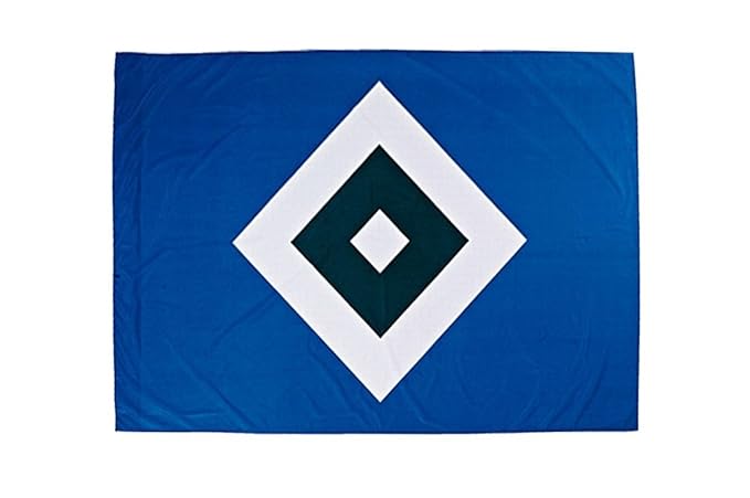 Flaggenfritze Hissflagge Hamburger SV Raute – Offizielles Lizenzprodukt, Größe Ca. 150 X 200 Cm, Mit Gratis Aufkleber, Versicherter Versand