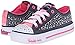 Skechers Kids Twinkle Toes Chit Chat Light-Up Lace-Up Sneaker,Denim/Hot Pink,11 M US Little Kid