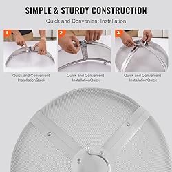 VEVOR Fire Pit Spark Screen Round 27", Reinforced