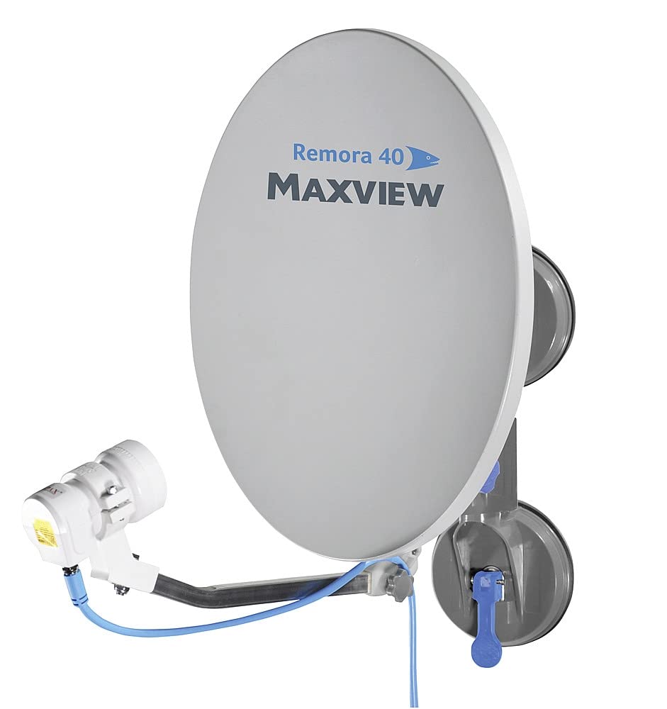 Maxview MXL026 Remora 40 Suction Mounted Portable Solid Satellite TV Dish Kit for Caravan, Motorhome, Truck, Boat and Horsebox