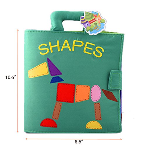 Best Handmade Soft Cloth Book For Babies Toddlers Educational Brain Training Geometry Intelligence Development Shape Cognition Book Washable JIGSAW Puzzle Kids Gift Boys Girls