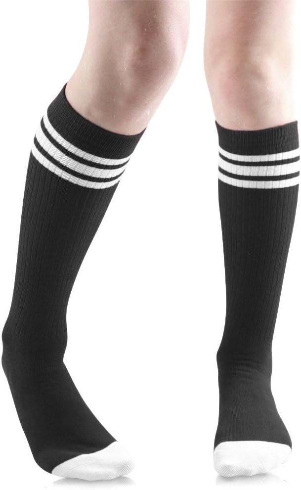 Baby, Toddler and Kids Knee High Tube Socks for Boys and Girls with Grips (1 Pair)