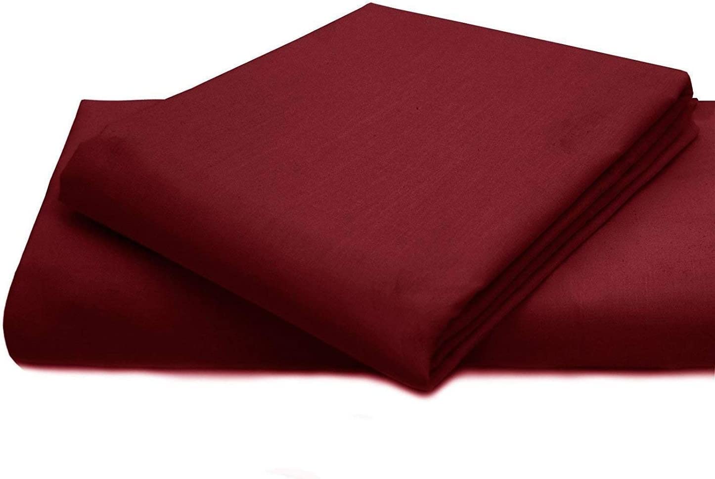 Comfy Nights PolyCotton Plain Dyed Flat Sheet Or Pillow Pair, King - Wine/Burgundy — image 1