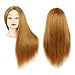 Mannequin Head with Human Hair 22-24 Inch Cosmetology Manikin Doll Head with 60% Blonde Real Hair for Hairstylists Cosmetology Students Practice Styling with Clamp Holder