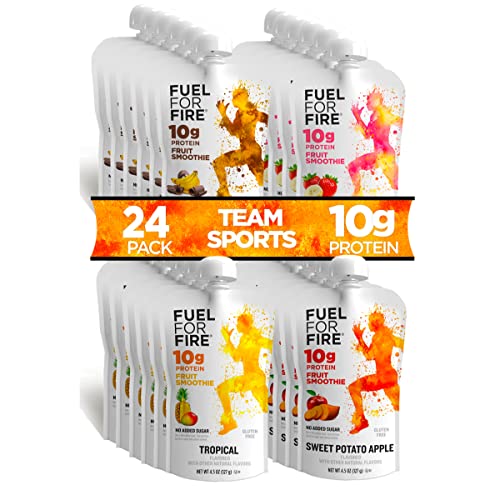 Fuel for Fire Protein Smoothie Pouch Team Sports Variety (24Pk