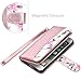 UrbanDrama Case for Galaxy S7, S7 Wallet Case Kickstand Floral Premium PU Leather Flip Folio Magnetic Credit Card Slot Cash Holder Protective Case Compatible for Samsung Galaxy S7, Rose Gold