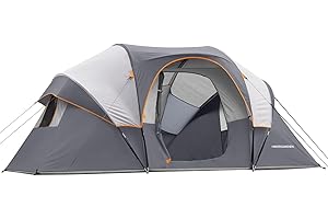 HG HIKERGARDEN 10 Person Camping Tent - Portable Easy Set Up Family Tent for Camp, Windproof Fabric Dome Tent Outdoor for Hiking, Backpacking, Traveling-14'x11'x74in(H)