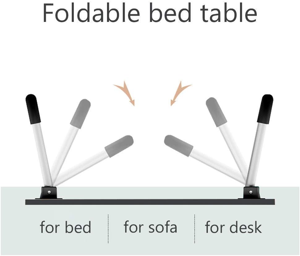 Foldable Laptop Desk, Portable Lap Desk Bed Table Tray - Image 5