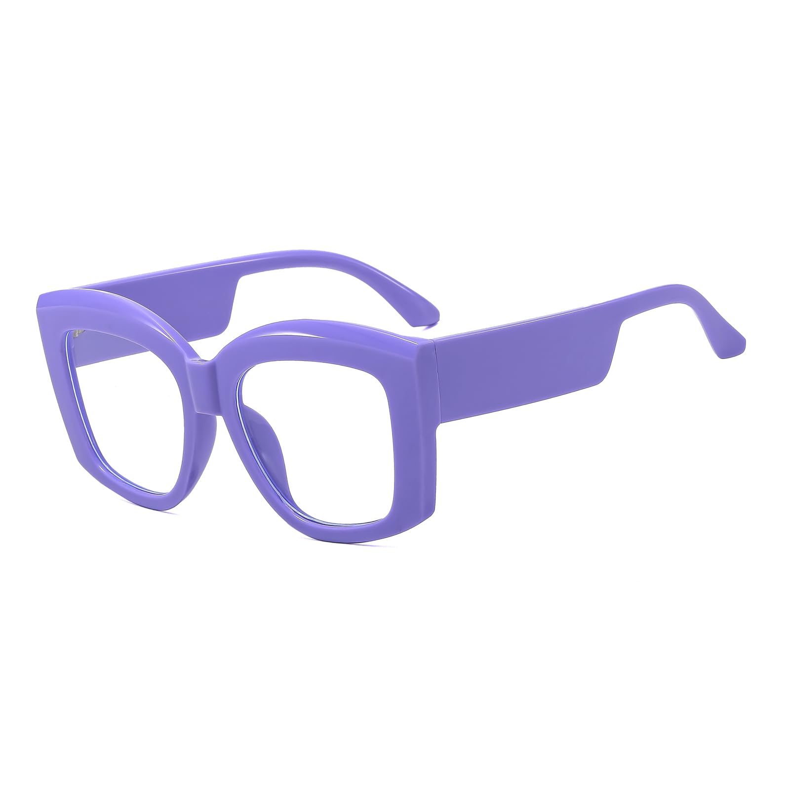 LJCZKA Oversized Square Blue Light Glasses Womens, Chunky Square Computer Glasses Anti-Fatigue, Eye Strain & Headache