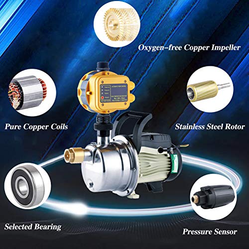 TDRFORCE 1/2 HP Shallow Well Pump 120 volt AC Water Pump Garden Hose