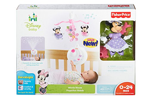 Amazon Com Fisher Price Disney Baby Minnie Mouse Projection Mobile Crib Bedding Sets Baby