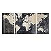 MasterPieces Old World Map Blue by Avery Tillmon Graphic Art on Wrapped Canvas Set, 3 Piece