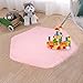beebeerun Kids Play Mat Plush Carpet Rug Hexagon Coral Play Mat Rug for Princess Tent
