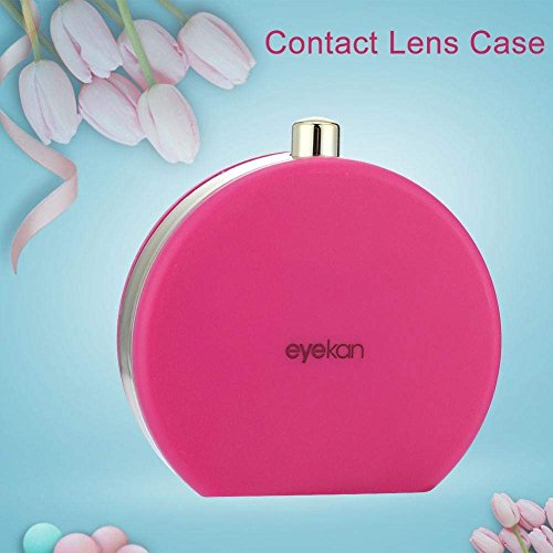 Contact Lens Box, Mini Contact Lens Holder Eye Care Lenses Case Set Cute Lovely Travel Kit Box (Rose) - Thumbnail 5