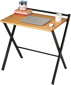 Desk Foldable Office Table for Small Spaces, Computer Desk Shelf Writing Desk for Study Home Pc Laptop Easy to Store-b1 62x50x75cm