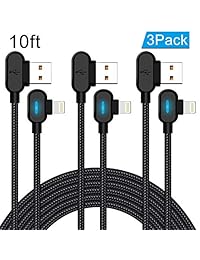 Cargador de teléfono 3 unidades 3 pies cable de teléfono a USB cable de sincronización y carga trenzado teléfono teléfono cable de carga rápida compatible teléfono X 8 7 6 5