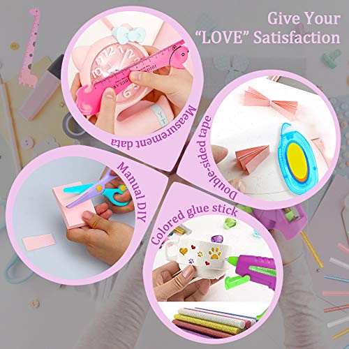 E.Durable Mini Glue Gun Tool Kit Kids Friendly with Glue Sticks for School Projects, DIY Crafts, Delicate Items Like Foam, Thermocal, Floral, etc (30W)