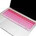 TOP CASE - Faded Ombre Series keyboard Cover Silicone Skin for MacBook Pro 13 inch A1708 (No TouchBar) Release 2017 & 2016 / Macbook 12-inch Retina A1534 with TOP CASE Mouse Pad - Pink & White